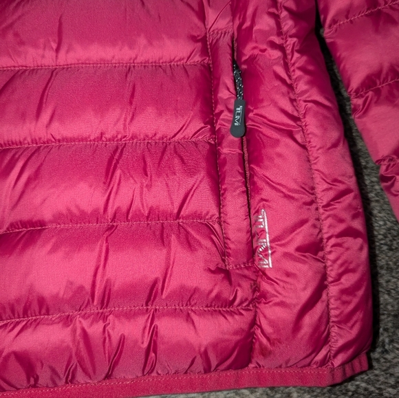 Tumi Clairmont Packable Travel Down Puffer Jacket Pink Women's Medium - Picture 8 of 11